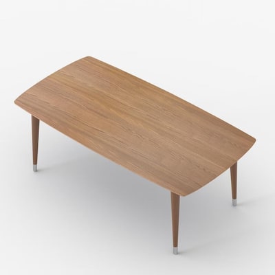Mid-Century Modern 62.9" Rectangular Dining Table for 4-6, Solid Wood Kitchen & Dining Room Table with Tapered Legs