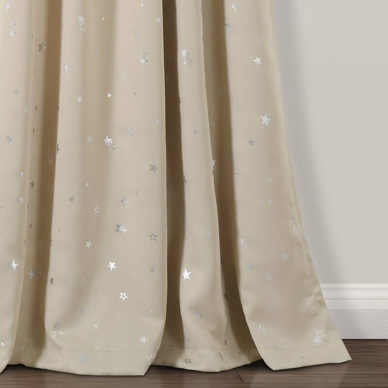 Lush Decor Star Room Darkening Window Curtain Panel Pair