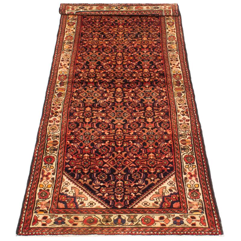 ECARPETGALLERY Hand-knotted Andelz Black Wool Rug - 3'7 x 9'7