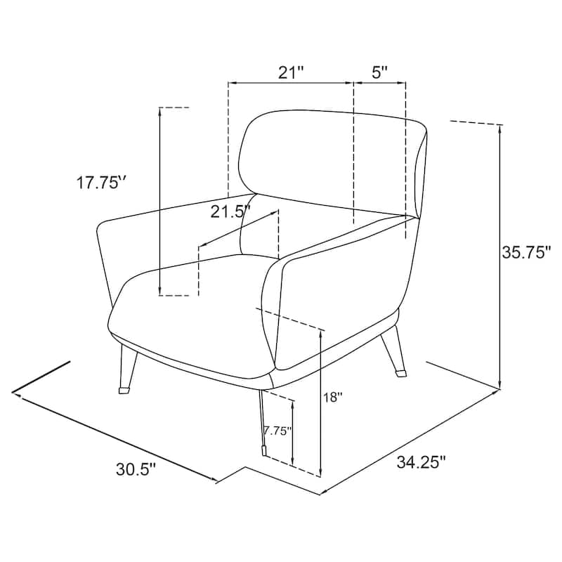 Andrea Heavy Duty High Back Accent Chair