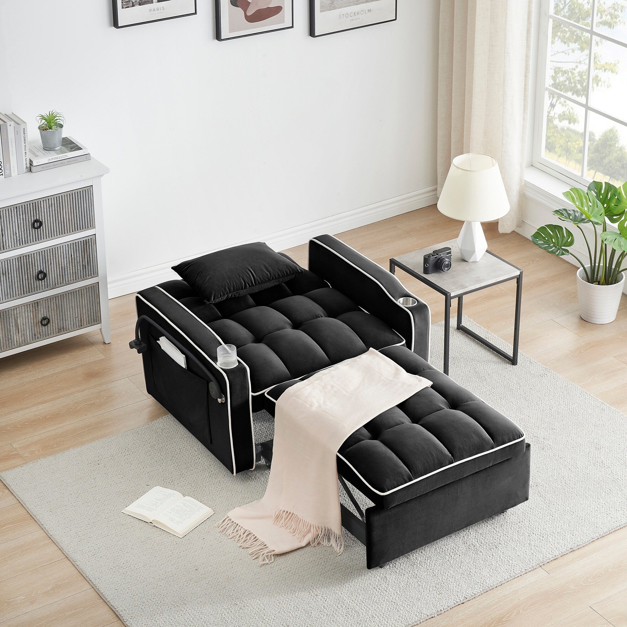 Guin Ottoman - Linen Guin Ottoman - Linen