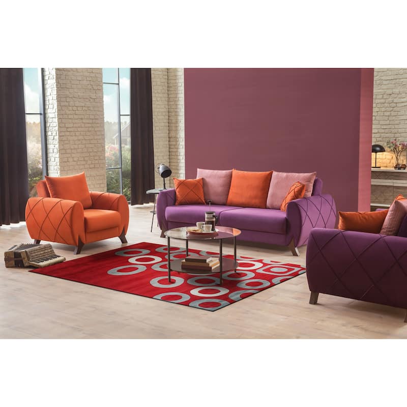 Home Decor EORC Hand-Tufted Wool Modern Tufted Rug, Red Vibrant & Stylish Area Rug for Adding Bold Contemporary Elegance to You - 9' x 12' - RED