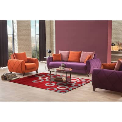 Home Decor EORC Hand-Tufted Wool Modern Tufted Rug, Red Vibrant & Stylish Area Rug for Adding Bold Contemporary Elegance to You
