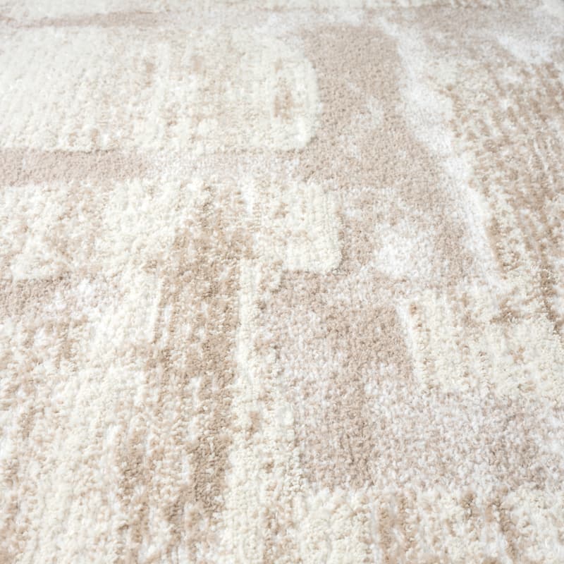 Abani Viva VIV120A Neutral Cream Beige Block Pattern Area Rug
