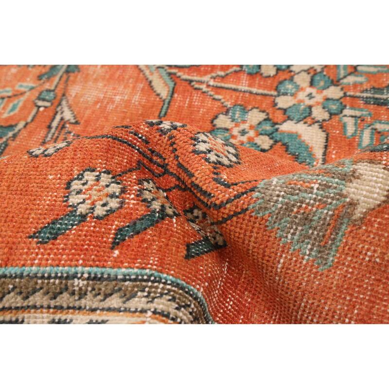 ECARPETGALLERY Hand-knotted Antalya Vintage Dark Copper Wool Rug - 9'9 x 11'10