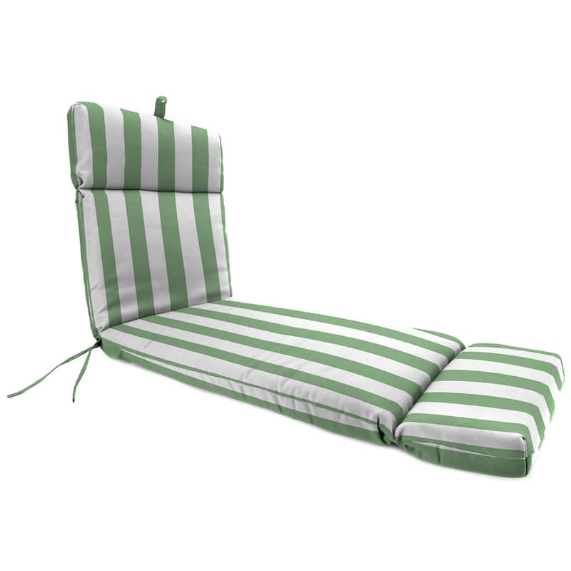 76" x 22" Outdoor Chaise Lounge Cushion with Ties - 75.5'' L x 22'' W x 4.75'' H - Awning Cucumber
