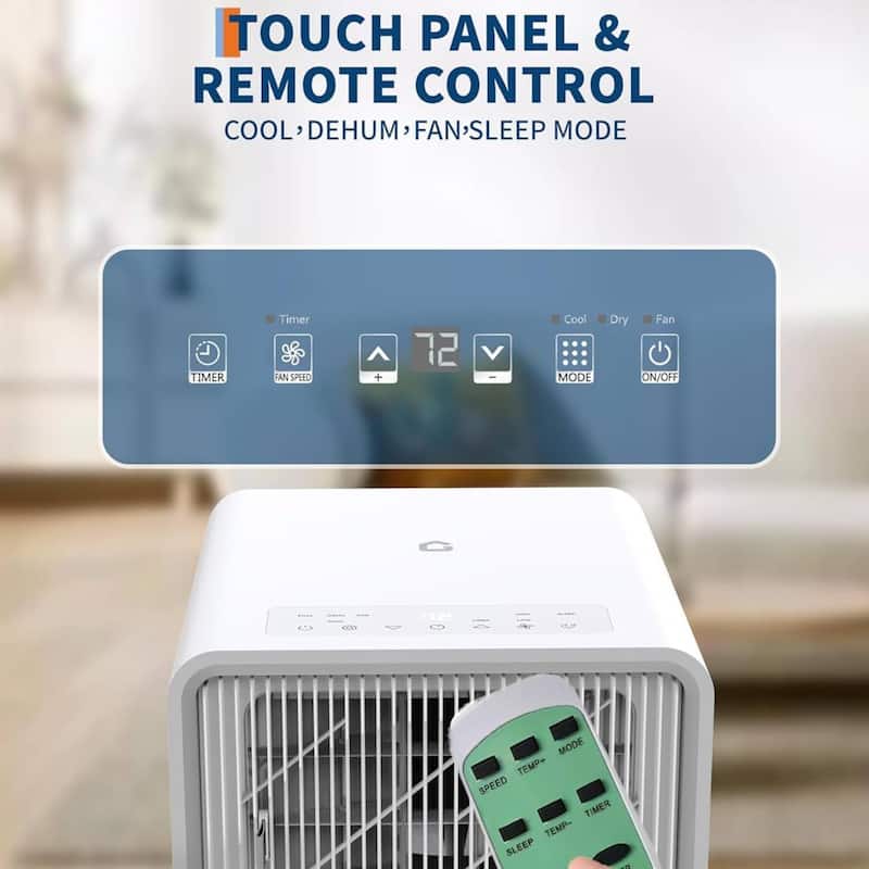 10,000 Btus Drainage-free Portable Air Conditioner for Indoor Rooms - N/A