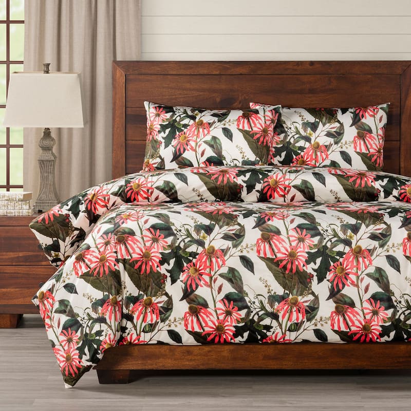 Smithsonian Classic Coneflowers Duvet Set - Full - 3 Piece