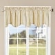 preview thumbnail 4 of 9, Marquesa Dots Embroidery Silk Blended 2 Piece Valance Set - 46" x 19" 46" x 19" - Ivory