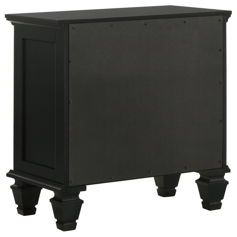 Black 3-drawer Nightstand with Pull Out Tray，Suitable for bedrooms,living rooms,apartments