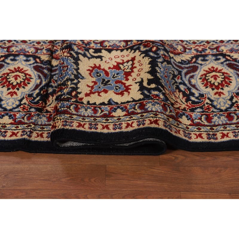 Traditional Kashan Turkish Rug Machine-Made Floral Carpet - 9'9" x 13'0"