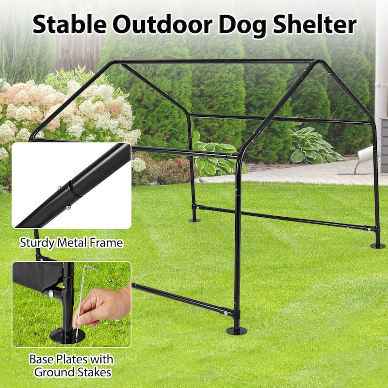 Costway Outdoor Dog Shade Shelter for Small Medium Large Breeds Pet - See Details