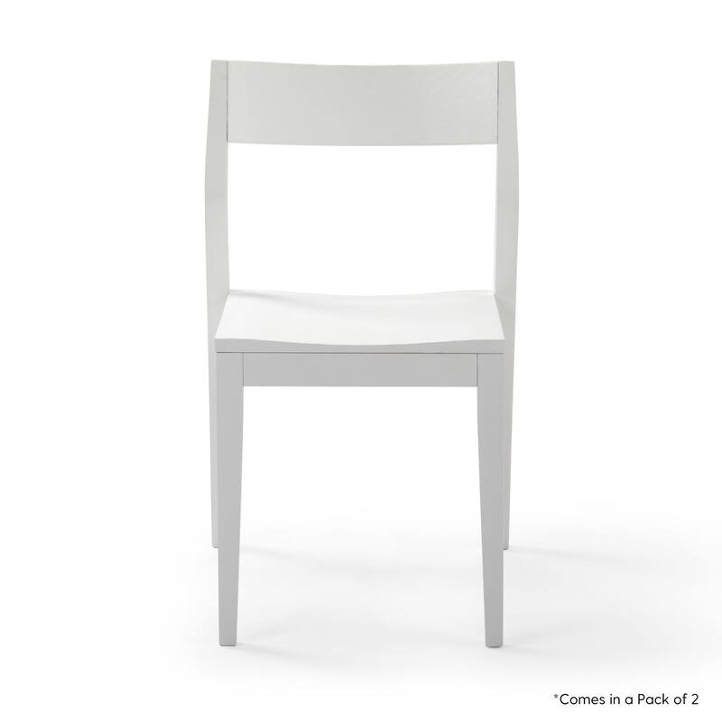 Plank and Beam Modern Solid Wood Dining Chair - Set of 2