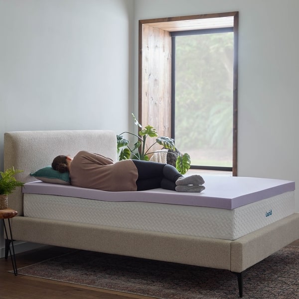 LUCID Coprimaterasso Morbido E Traspirante Con Cerniera – Letto Matrimoniale 135x190 Cm, Altezza 5 Cm, Antiscivolo, Lavabile - 5