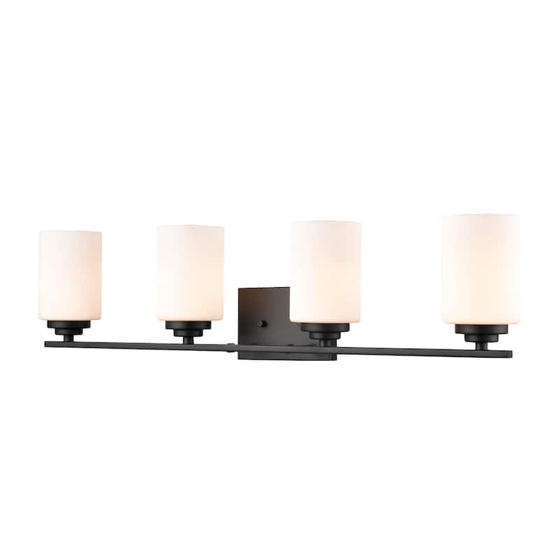 Millennium Lighting Durham Metal 4 Light Vanity Light with Frosted Glass Shades