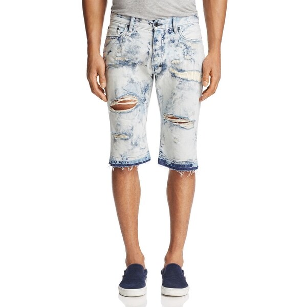 light denim distressed shorts