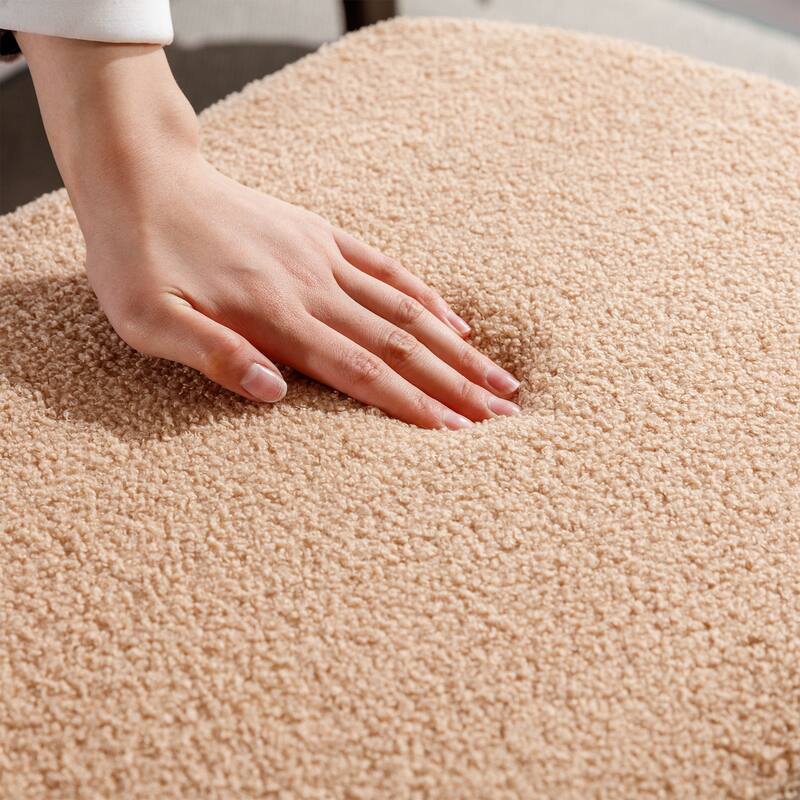 Camel Gold-Leg Storage Ottoman Bench for Modern Living Room & Bedroom