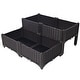 preview thumbnail 2 of 10, GDFStudio - Outdoor/Indoor 4-Piece Self-Watering Raised Garden Bed Planter Box with Legs for Vegetables, Herbs and Flowers