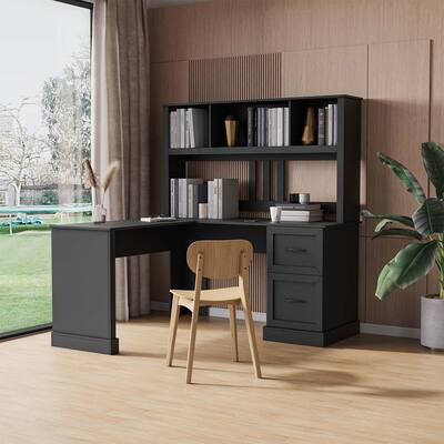 Home Office Computer Desk with Hutch