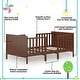 preview thumbnail 19 of 18, Gymax 2-in-1 Convertible Toddler Bed Kids Wooden Bedroom Furniture w/