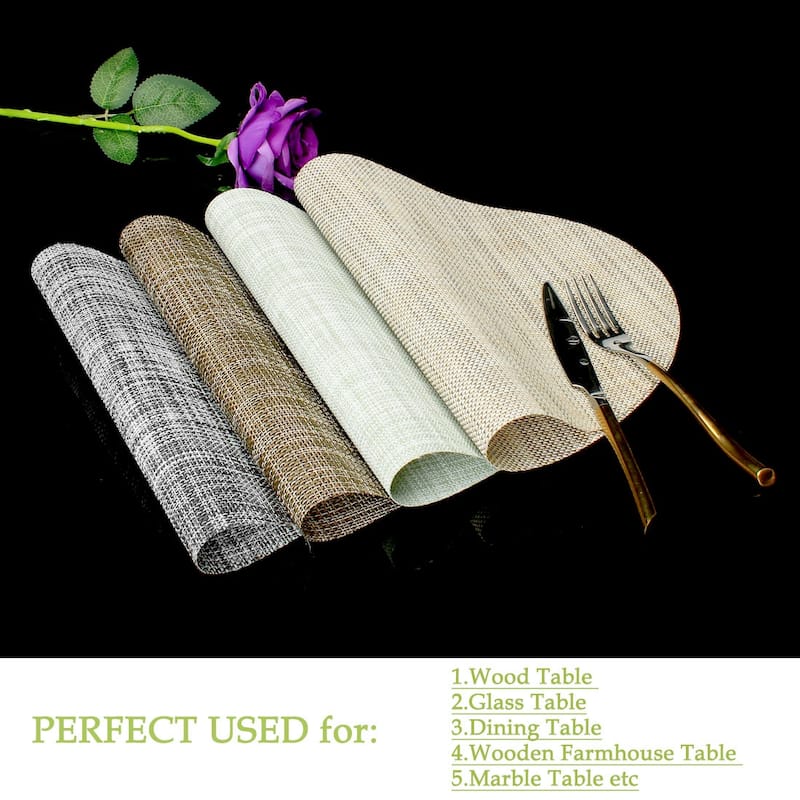 Washable Placemats Set of 6 Non-Slip Insulation Mats