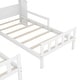 Double Twin Size Platform Bed Wood Frame Bed with House-Shaped ...