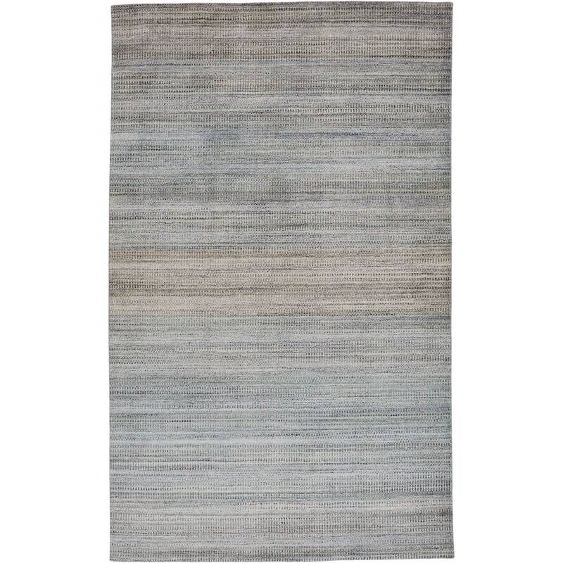 Rocero Ombre Striped Rug, Misty Blue/Gray, Area Rug - 5' x 8' - Lilac/Misty Blue/Barrier Reef Blue