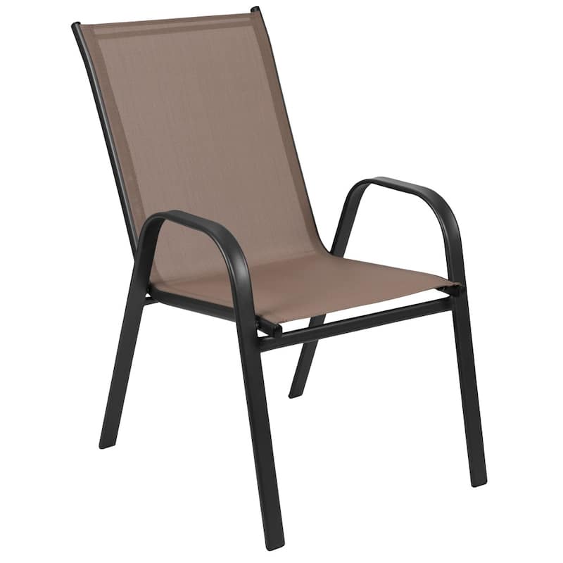 Outdoor Stacking Sling Patio Chairs (Set of 4)