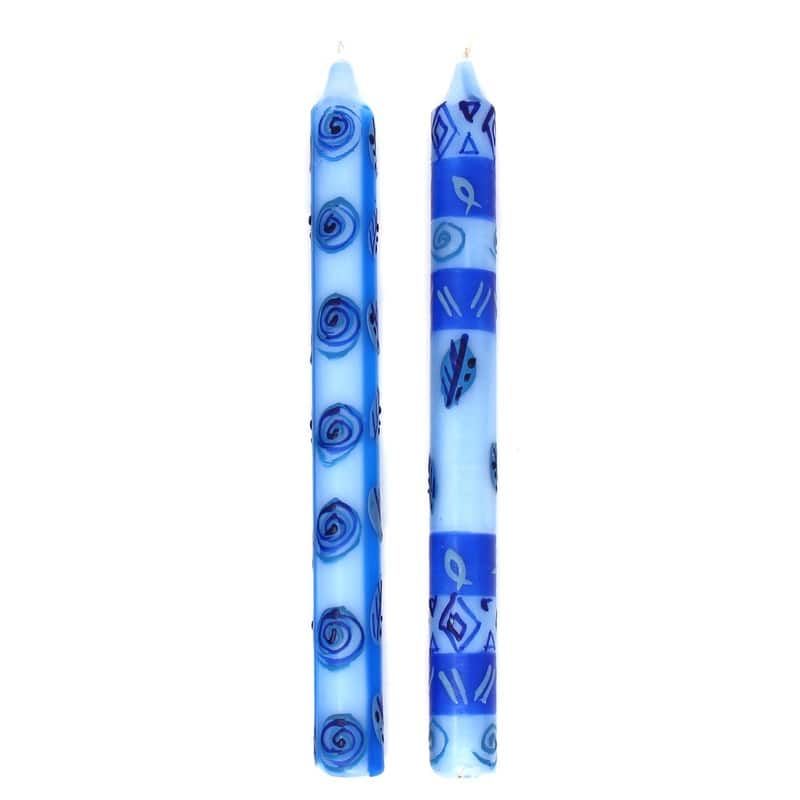 Hand Painted Dinner Candles - Pair - Feruzi Design (South Africa)