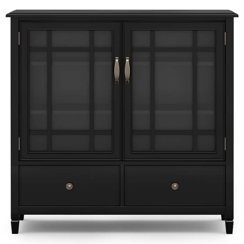 WYNDENHALL Hampshire SOLID WOOD 46 inch Wide Traditional Tall Storage Cabinet - 46"w x 17"d x 46"h
