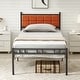 preview thumbnail 3 of 6, VECELO Faux Leather Tufted Kids Bed,Twin Size Bed Set of 2