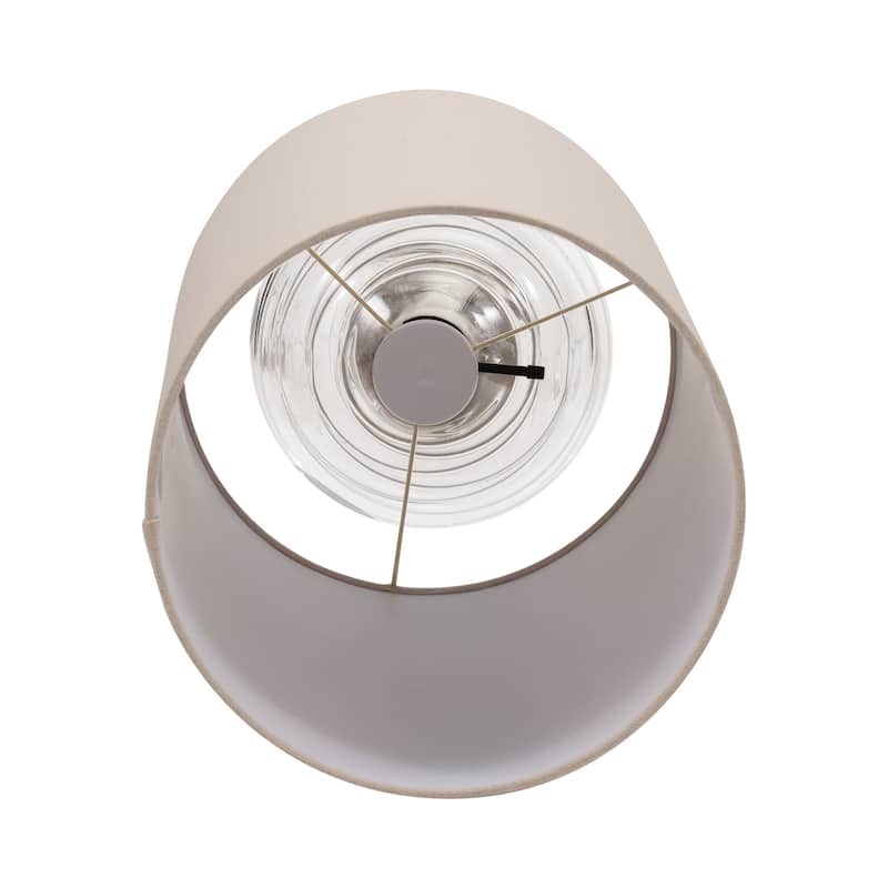 Sagebrook Home Modern Neutral Glass Bottle Table Lamp - 11" x 11" x 50"