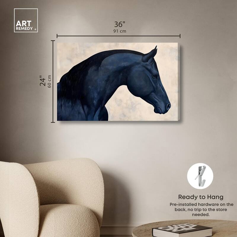 Blue Horse II Canvas by Art Remedy, Gallery Wrapped