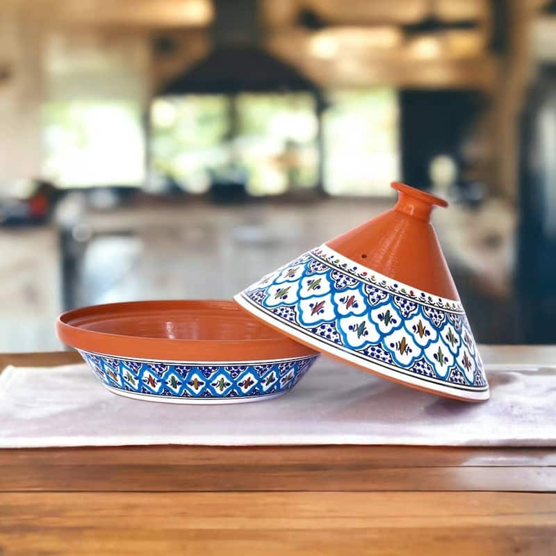 Kamsah Bohemian Supreme Large Tagine - Handcrafted Ceramic Pot