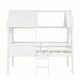preview thumbnail 10 of 13, Elegant Twin Size Low Loft Wood House Bed with Two Side Windows, Superior Quality & Better Sleeping Environment, White