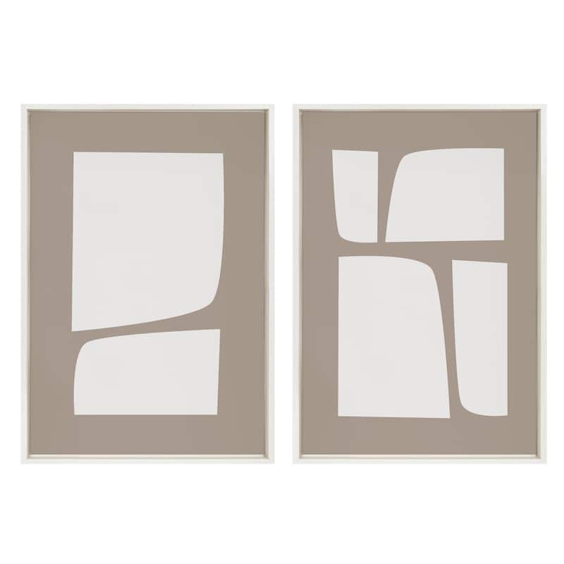 Kate and Laurel Sylvie Aztec Shape Canvas Art by Creative Bunch Studio