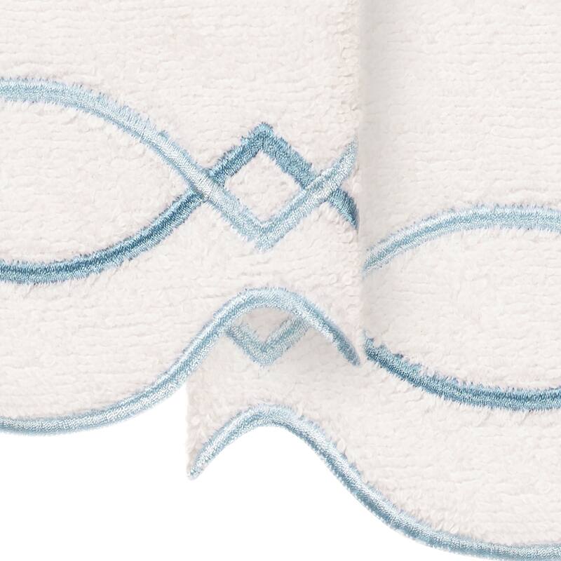 Authentic Hotel and Spa 100% Turkish Cotton DIAMOND CHAIN Scallop Embellished Towel Collection