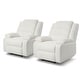 preview thumbnail 87 of 101, Overstuffed Cotton Corduroy Manual Pushback Recliner with Wide Armrest