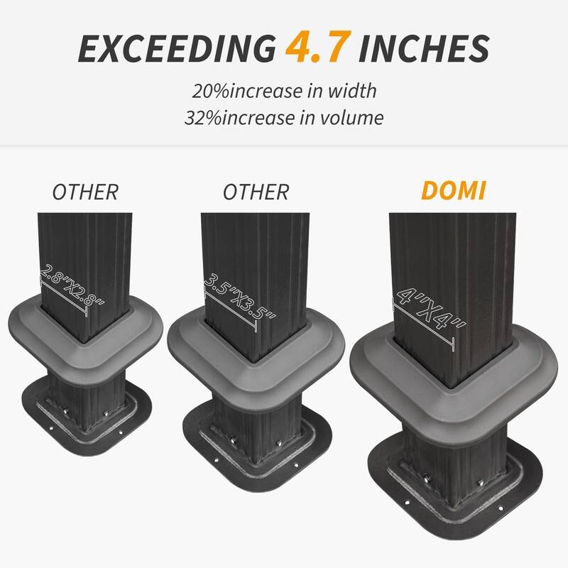 Domi Hardtop Gazebo with Galvanized Steel Double Roof and Aluminum Frame