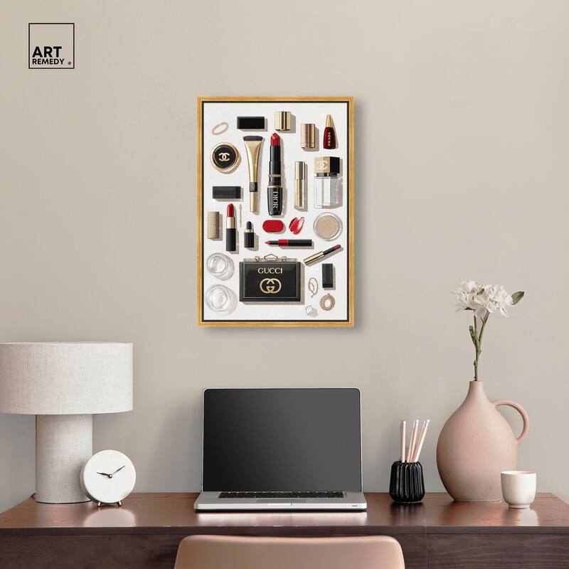 Luxury Makeup Collection II Canvas by Art Remedy