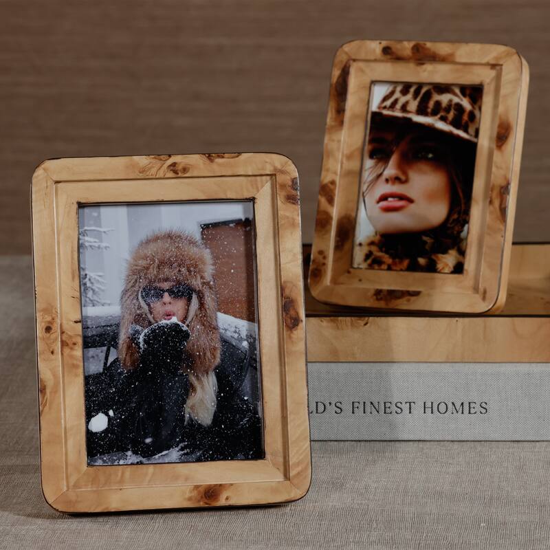 Valberg Burl Veneer Tabletop Photo Frame
