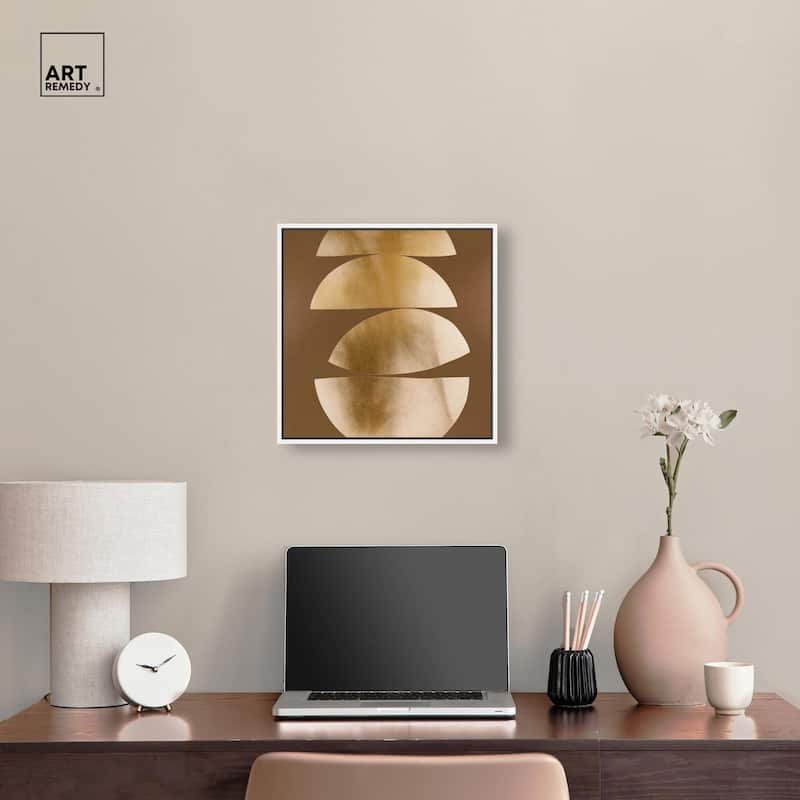 Golden Crescents II Canvas by Art Remedy