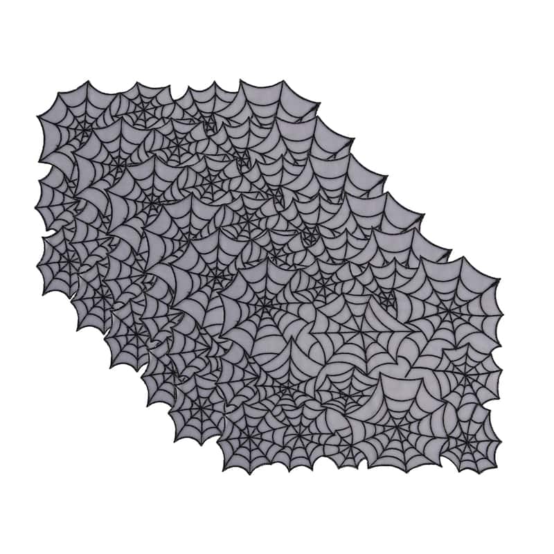 Spider Web Round Placemats Set of 6, 17"
