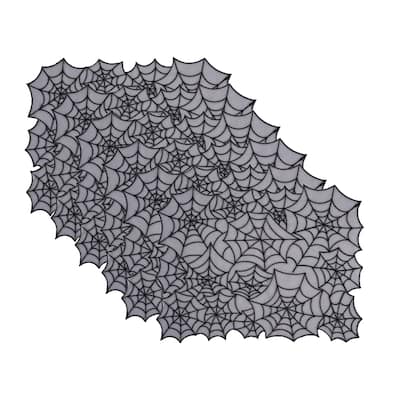 Spider Web Round Placemats Set of 6, 17"