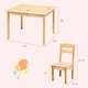 preview thumbnail 3 of 8, Gymax Kids 5 Piece Table Chair Set Pine Wood Children Play Room