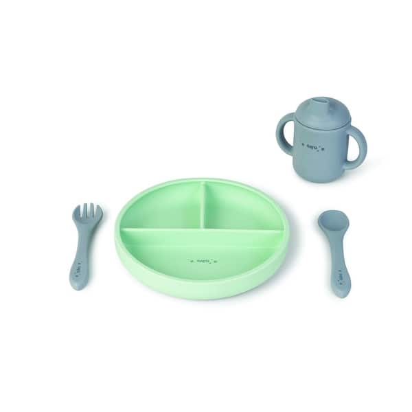 slide 2 of 8, "Food & Fun" Feeding Set Blue Mist + Mint