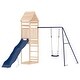 preview thumbnail 2 of 18, vidaXL Swing Set Outdoor Backyard Wooden Playground Equipment for Kids Age 3-8