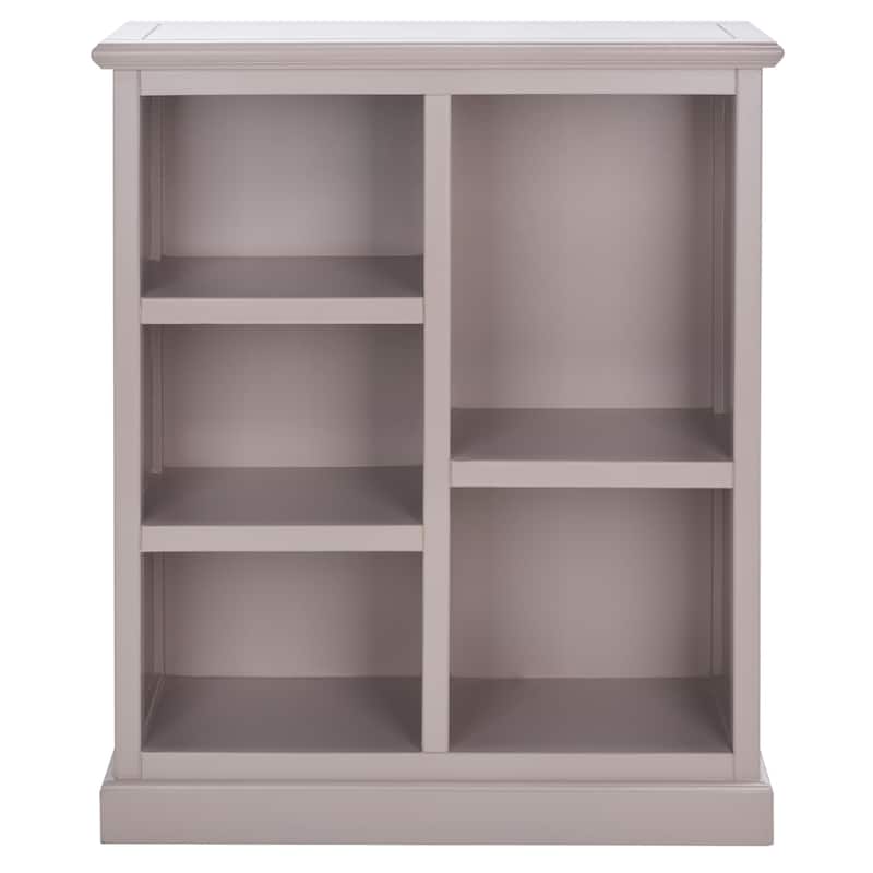 SAFAVIEH Phyllis White 5-Shelf Bookcase - 25" x 10.6" x 30.1" - 25Wx11Dx30H - Grey Mauve