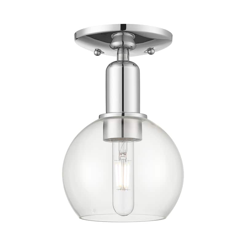 Innovations Lighting 716-1C-10-6 Athens Semi-Flush Athens 6" Wide - Polished Chrome / Clear