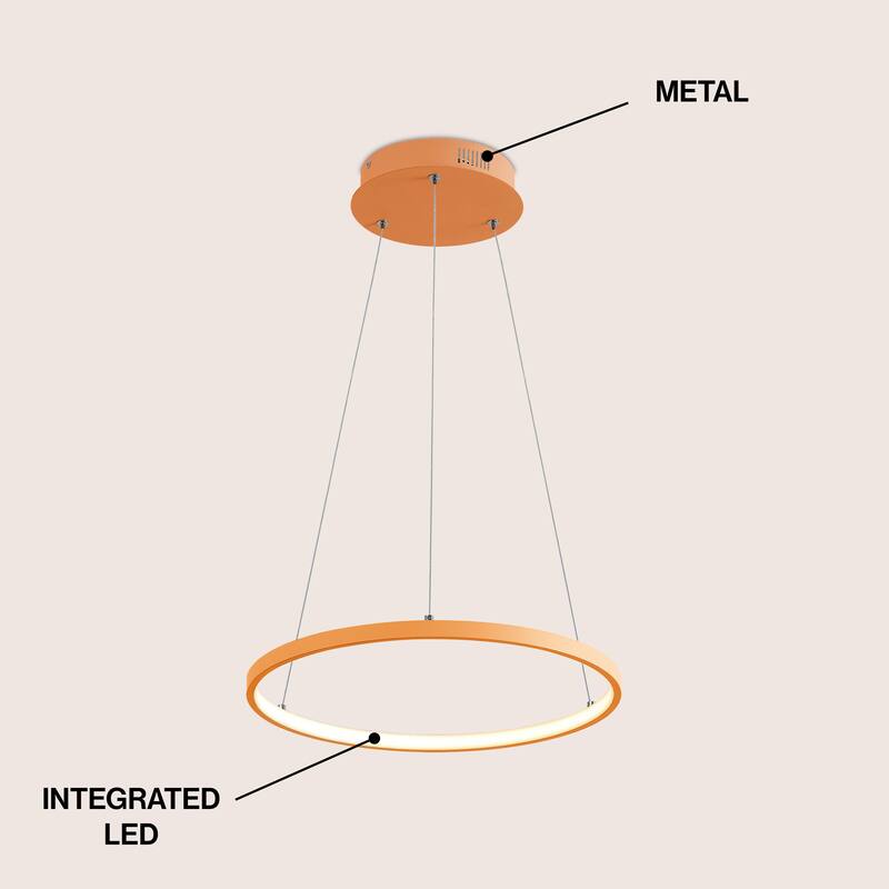 Kinsley Modern Bohemian Iron Integrated LED Pendant by JONATHAN Y
